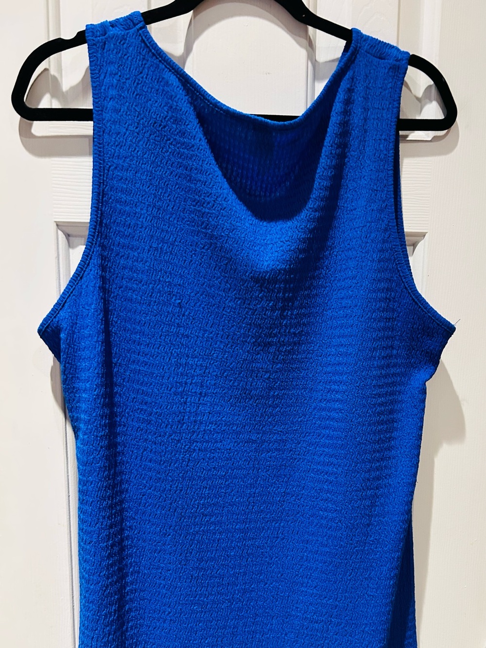 Sleeveless Ribbed dress - Royal Blue